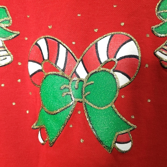 MICHEL NICOLE Vintage Women's Fleece Lined Christmas Sweatshirt Size 18 - Picture 9 of 14